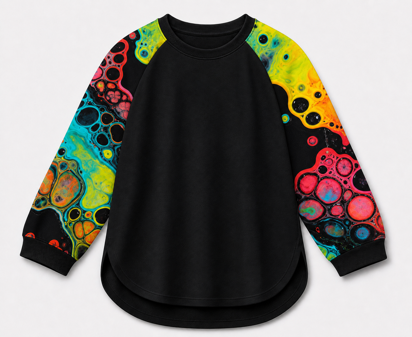 Neon Bloom Women's Relaxed Fit Raglan T-Shirt